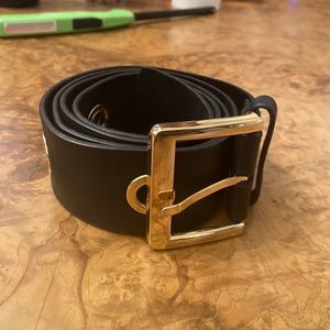 B-low the belt extra long gold grommet belt